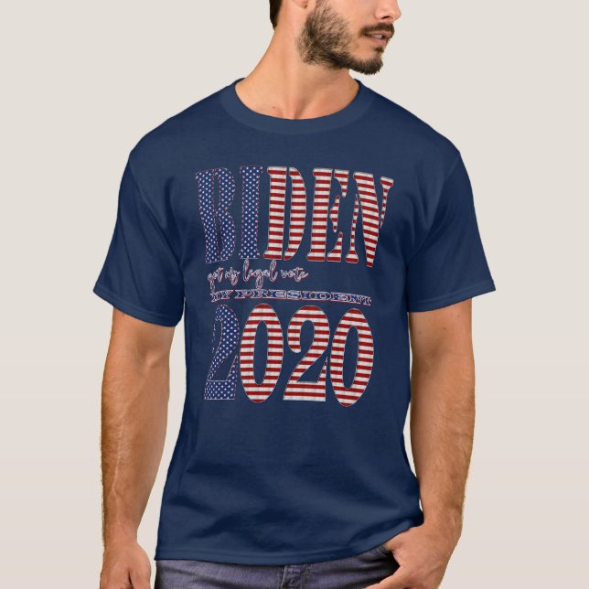 Camiseta Democrata Joe Biden 2020 conseguiu meu voto legal  (Frente)