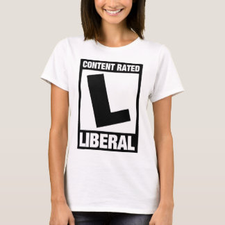 Camiseta Democrata Liberal Funny com Classificação de Conte