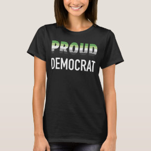 Camiseta Democrata Orgulhosa Aromântico
