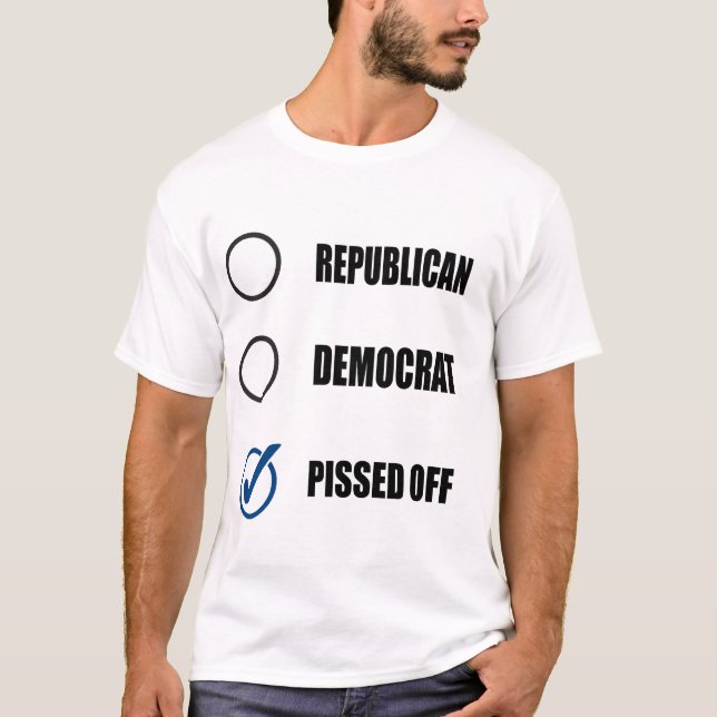 CAMISETA DEMOCRATA REPUBLICANA MIJADA FORA (Frente)