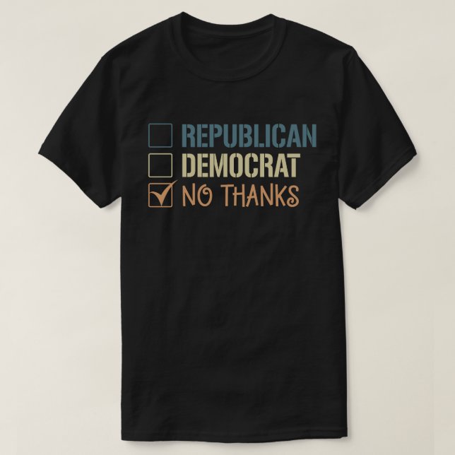 Camiseta Democrata Republicano Sem Obrigados (Frente do Design)