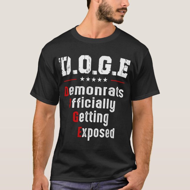 Camiseta Democratas-Cães Oficialmente Expostos (Frente)