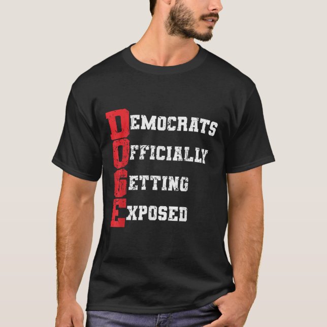 Camiseta Democratas-Cães Oficialmente Expostos _2 (Frente)