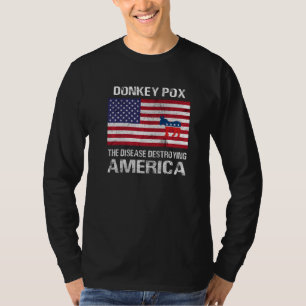 Camiseta Democratas da Varíola de Burro a Doença que Destró