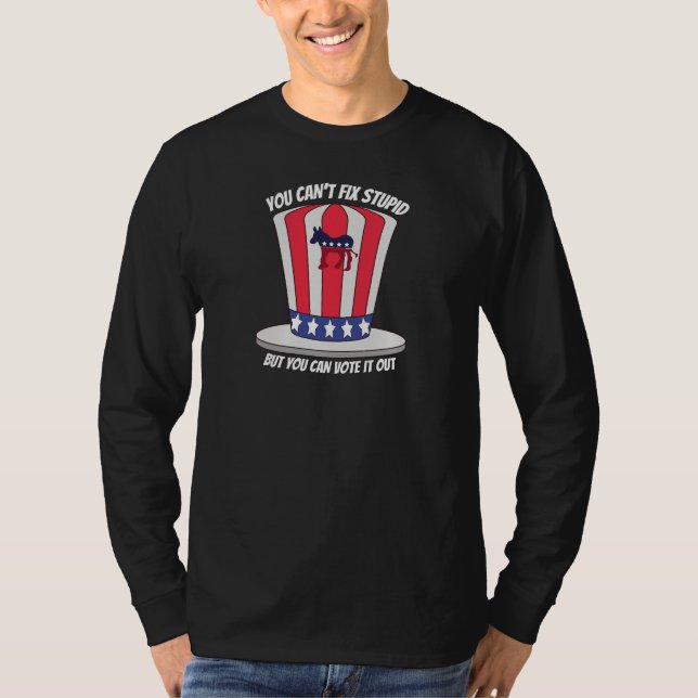 Camiseta Democratas Estúpidos - Design do Partido Democráti (Frente)