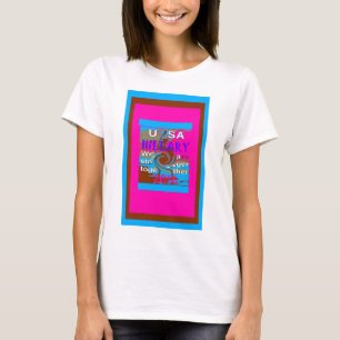 Camiseta Democratas Hillary Pelo Presidente dos EUA