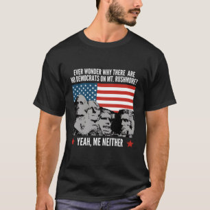 Camiseta Democratas Republicanos Políticos do Monte Rushmor