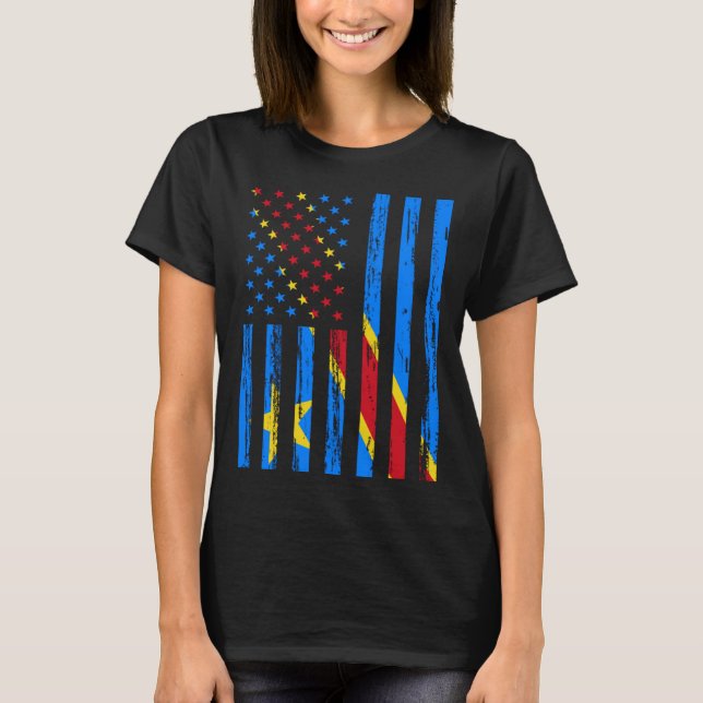 Camiseta Democratic Republic Congo Flag America US It is in (Frente)