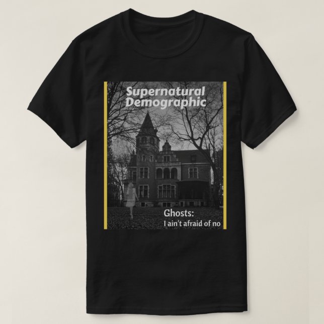 Camiseta Demografia sobrenatural - Fantasmas que tenho medo (Frente do Design)