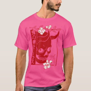 Camiseta Demon Art Face Skull Devil Oni Harajuku A