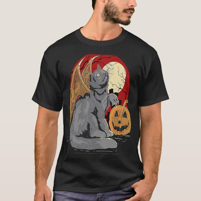 Camiseta Demon Cat exige um sacrifício (Frente)