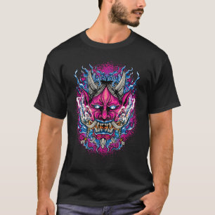 Camiseta Demon Face Mask Vaporwave Oni Devil Oni H