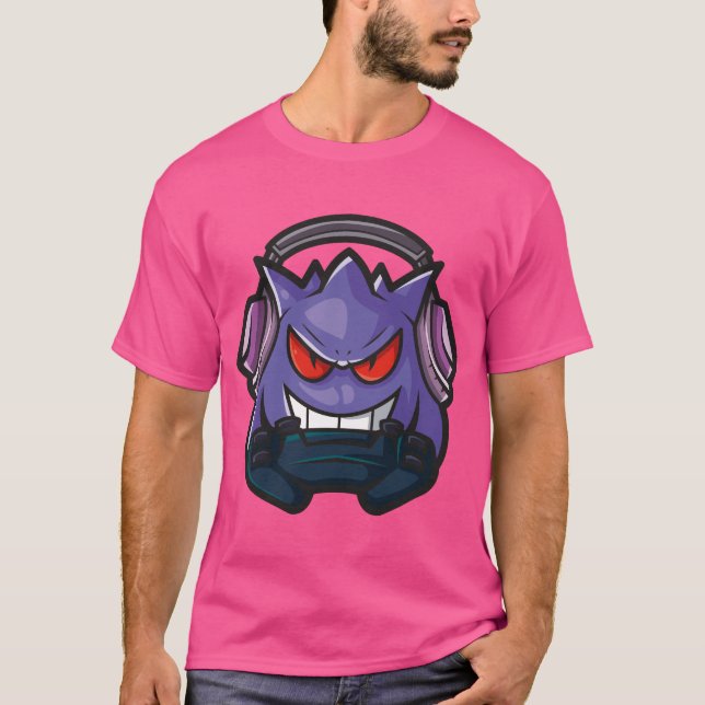 Camiseta Demon Gamer playing (Frente)