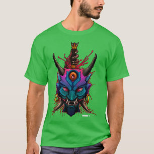 Camiseta Demon Japan Style Trabalho de arte na Ásia Design