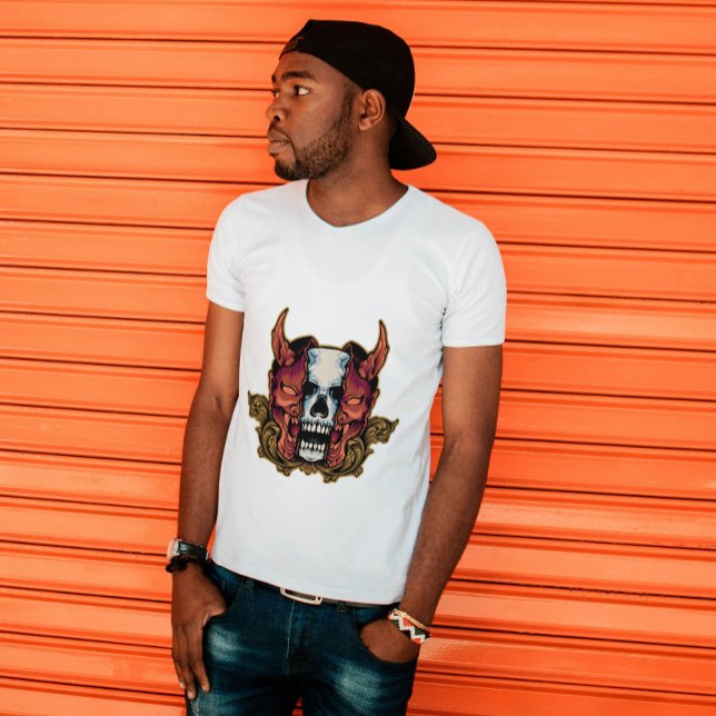 Camiseta Demon Japonês Hannya Skull Fusion (Criador carregado)