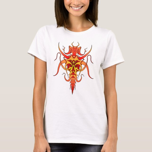Camiseta Demon Tribal Tattoo Design (Frente)