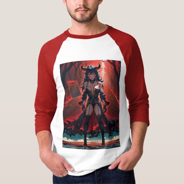 Camiseta Demonessa com Contato na Encruzilhada, Anime Demon (Frente)