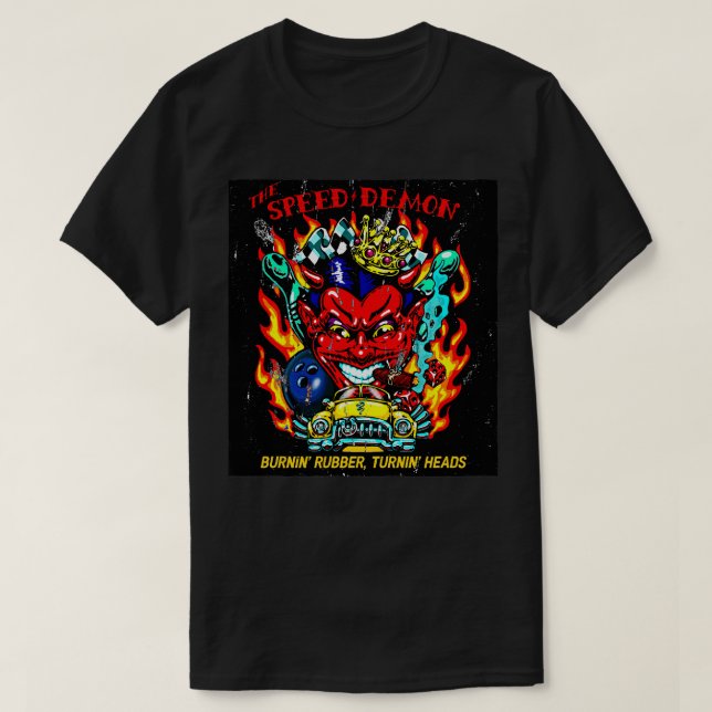 Camiseta Demônio de velocidade (Frente do Design)