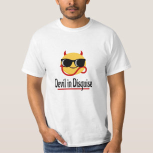 Camiseta demônio disfarçado Emoji Hot Trendy Engraçado