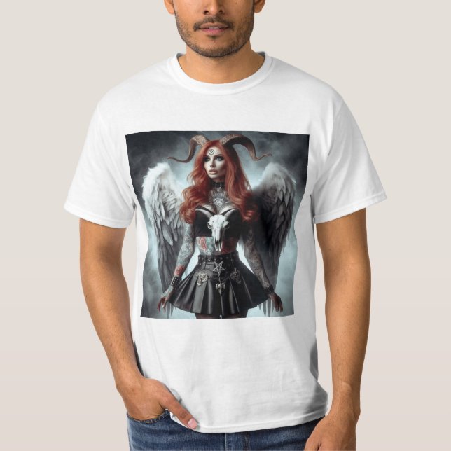 Camiseta  Demonio Femenino: Elegancia Infernal (Frente)