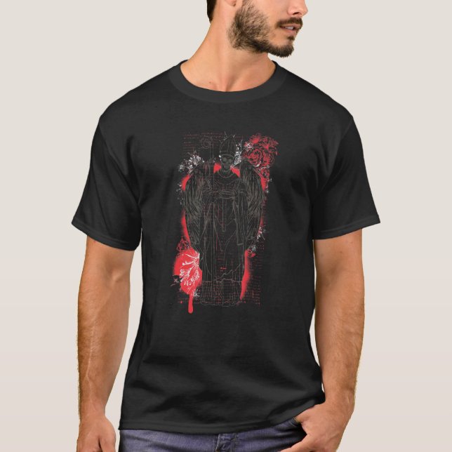 Camiseta Demônio Gótico Estilo de Ocultismo Emo Superior 1 (Frente)