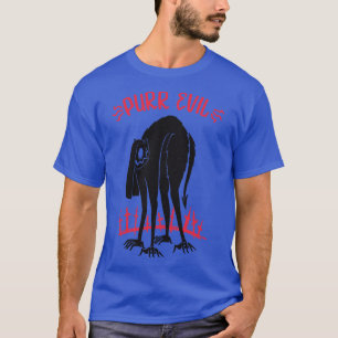 Camiseta Demônio Mau Purr de Gato Assustador
