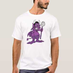 Camiseta Demónio roxo dos desenhos animados