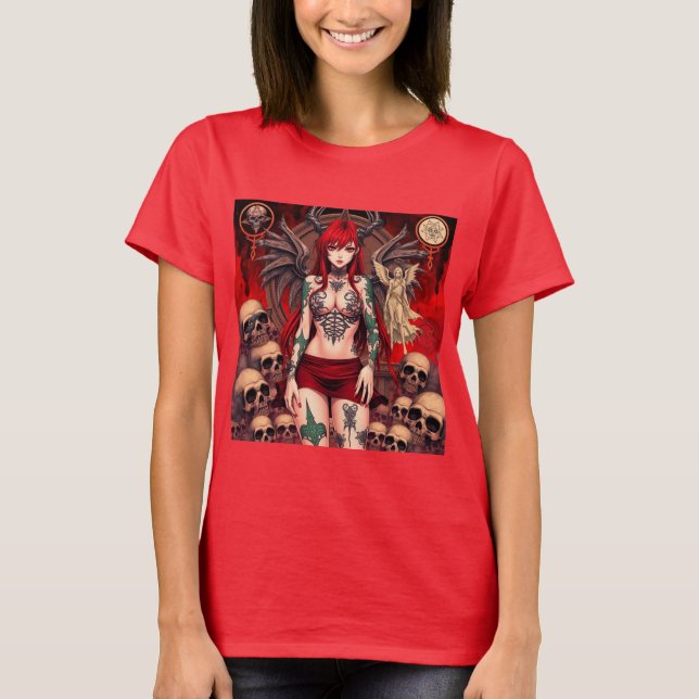 Camiseta Demonio Seductora y Ángel Puro: Dualidad Oscura (Frente)