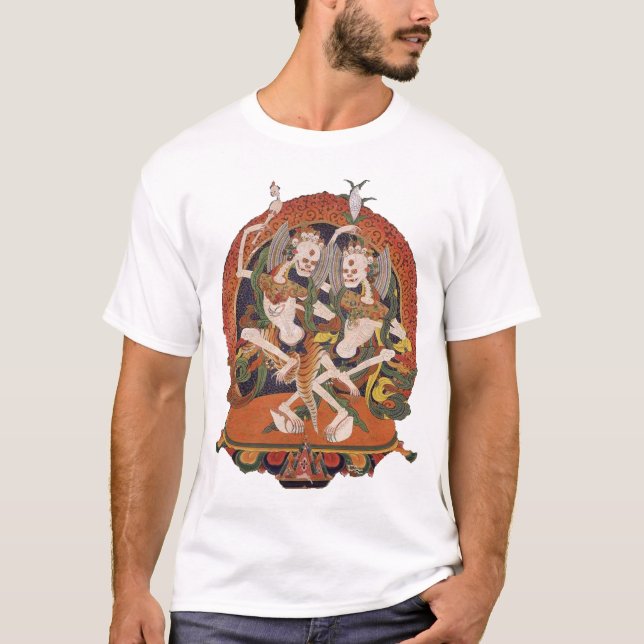 Camiseta Demónios do tibetano da dança (Frente)
