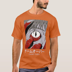 Camiseta Demonstração de Arte Gráfica do Japonês Mau Monste