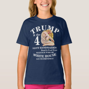 CAMISETA DEMS TRUMPS FINAL FELIZ MASSAGEM SALÃO COMIDA CAMI