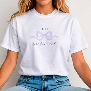 Camiseta Demure Lilac Arco Bridesmaid Proposta