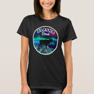 Camiseta Denali Alaska Norte Lights Moose