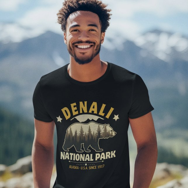 Camiseta Denali National Park Alaska Forest Landscape (Criador carregado)