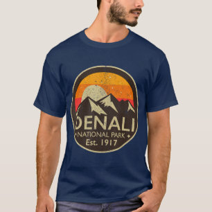 Camiseta Denali National Park Alaska Retro Hiking Gift