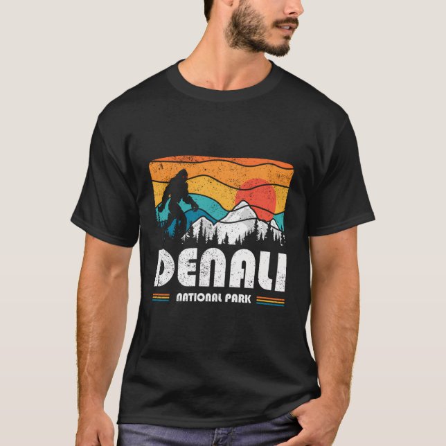 Camiseta Denali National Park Sasquatch Us Alaska Nature Re (Frente)