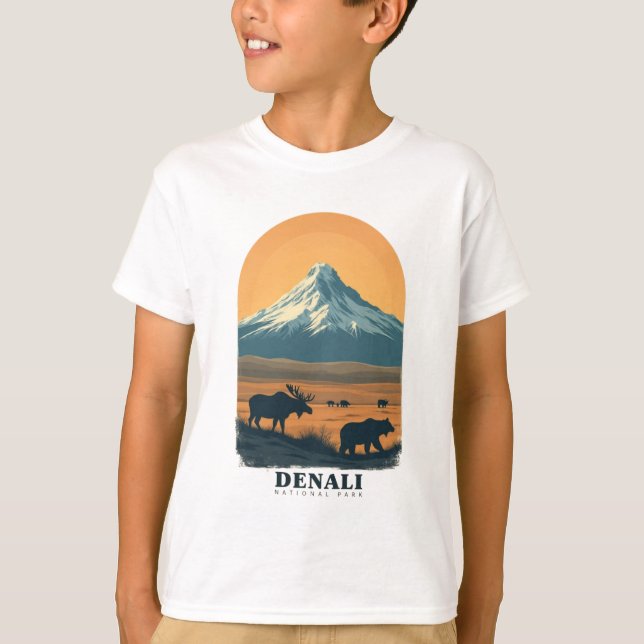 Camiseta Denali National Park Vintage Retro (Frente)