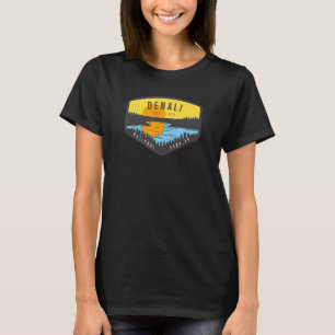 Camiseta Denali Parque Alasca Pôr do Sol Árvores