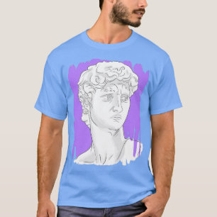 Camiseta Denizko Art Statue Head Purple