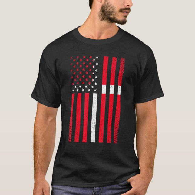 Camiseta Denmark Danish Flag Football Soccer Sports (Frente)