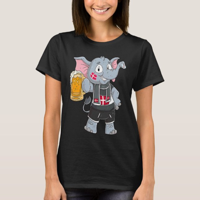 Camiseta Denmark fan elephant (Frente)