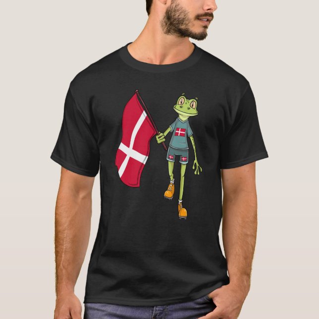 Camiseta Denmark Fan Frog (Frente)