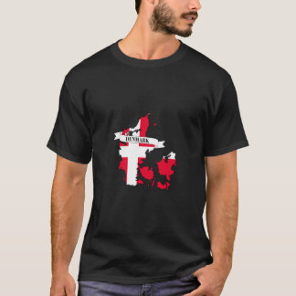 Camiseta Denmark flag map