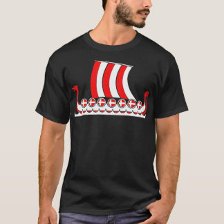 Camiseta Denmark Viking Ship Gift Danish Flag Dragon Boat V