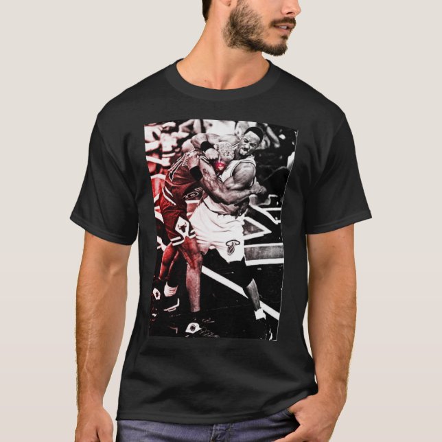 Camiseta Dennis rodman aquecido - Momentos NBA essenciais T (Frente)