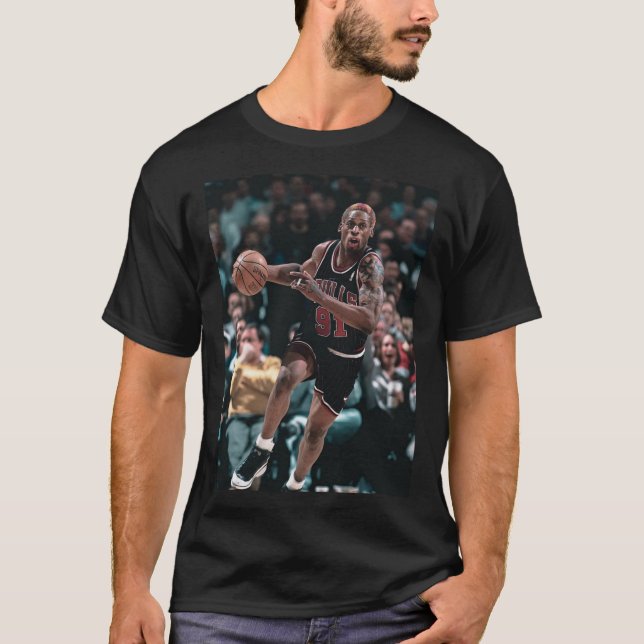 Camiseta dennis rodman bulls the worm defensive great fan a (Frente)