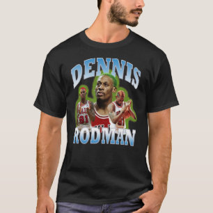 Camiseta Dennis Rodman Vintage Bootleg Clássico T-Shirt