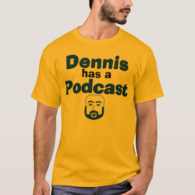 Camiseta Dennis tem um Podcast - laranja (Frente)