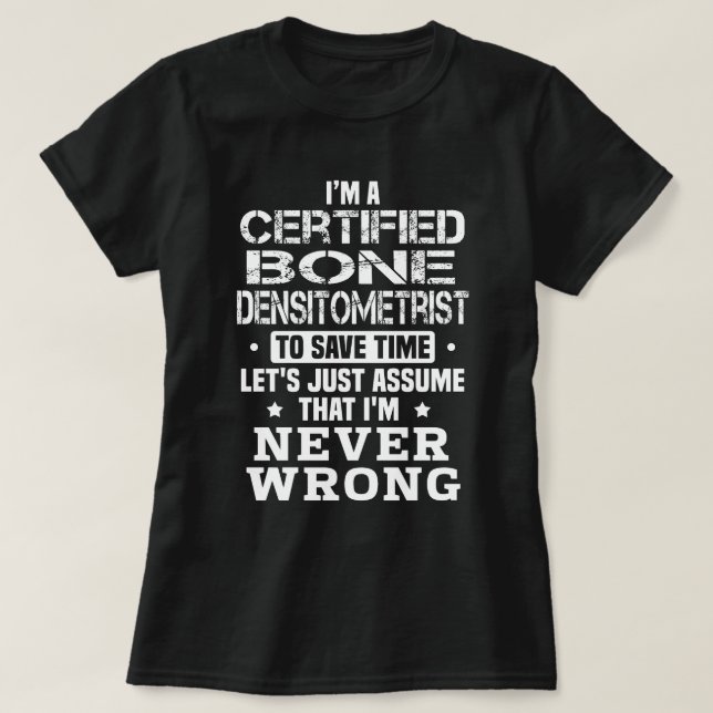 Camiseta Densitometria de Osso Certificada (Frente do Design)