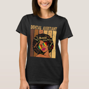 Camiseta Dental Assistant Afro-Americano Black Histo
